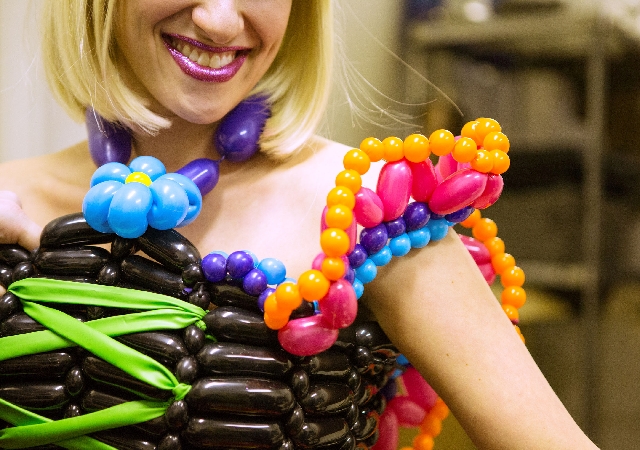colorful balloon dresses