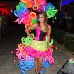 neon balloon dress