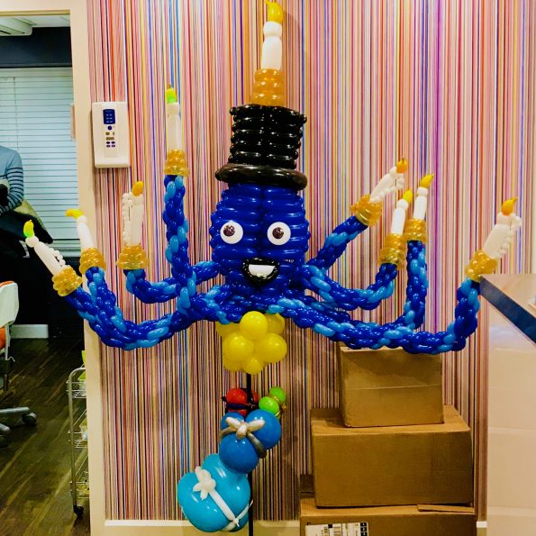 Balloon Octopus Menorah